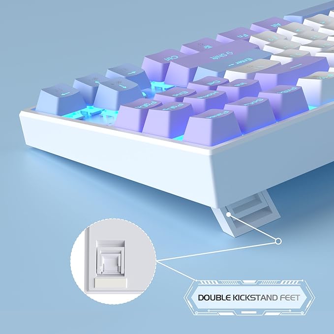 MageGee 75% Mechanical Gaming Keyboard, LED Blue Backlit, 87 Keys Compact TKL - Image 6