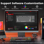 Redragon Wireless Mechanical Keyboard, 3-Modes Bluetooth Gasket Hot Swappable - Image 7