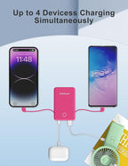 miisso 6000mah Ultra Slim Built in Cables Power Bank, Card Size Built in USB C - Image 4