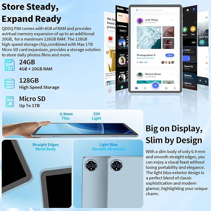 Android 15 Tablet, 11 inch Tablet - Image 5