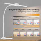 EppieBasic Led Desk Lamp, 24W 31.5IN Architect Double Head Desk Lamps - Image 5