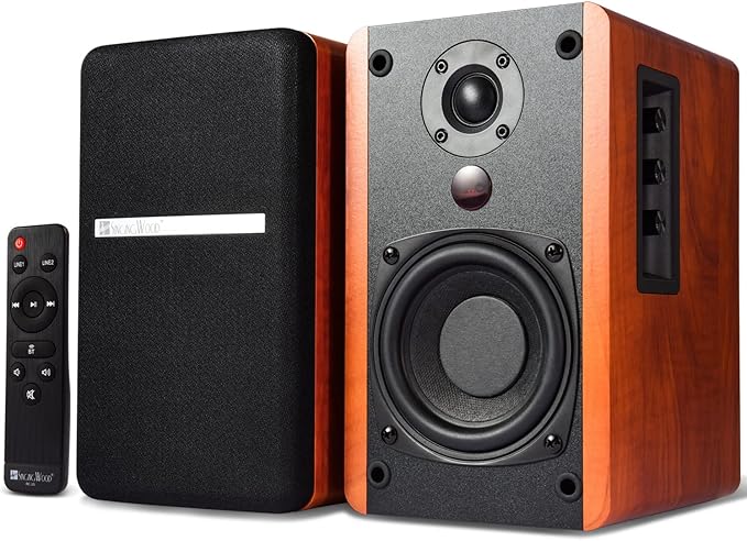 SINGING WOOD BT25 Bluetooth Active Bookshelf Speakers for by SingingWood