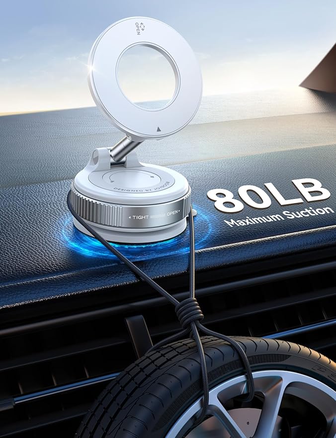 JOYROOM Vacuum Magnetic Car Phone Holder, Strongest Suction Cup 360° Adjustable - Image 6