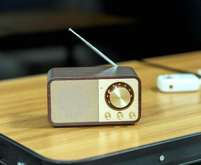 FM Radio with Bluetooth Retro Bluetooth Speaker Vintage Radio with SD/USB - Image 7