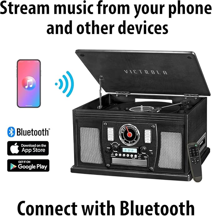 Victrola Aviator 8-in-1 Bluetooth Record Player & Multimedia Center - Image 6