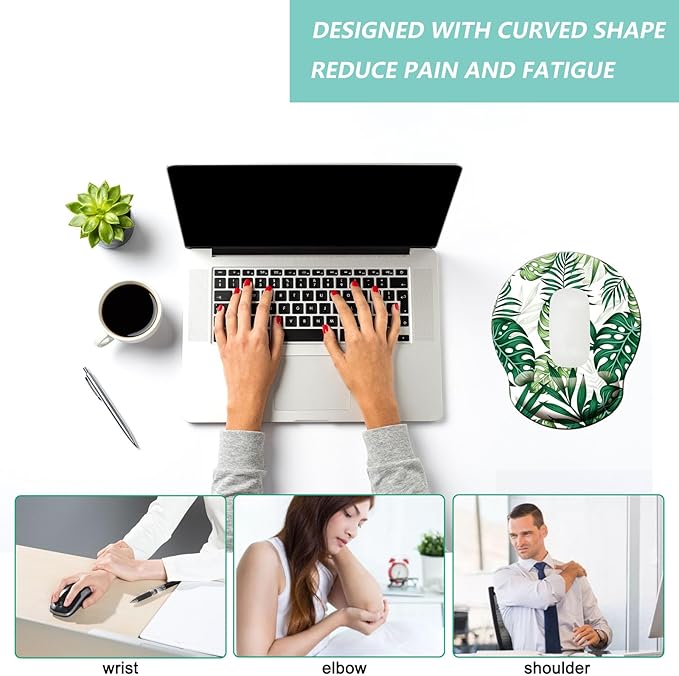 Mouse Pad with Wrist Support, Ergonomic Mouse Pad with Memory Foam Wrist Rest - Image 5