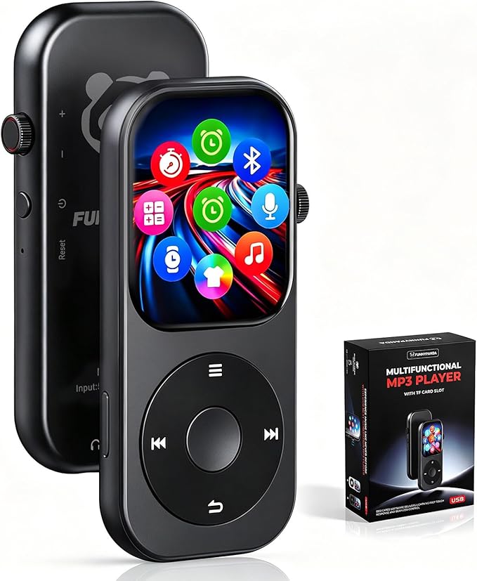 128GB MP3 Player with Bluetooth 5.4, Music Player with Built-in HD Speaker by FUNNYPANDA