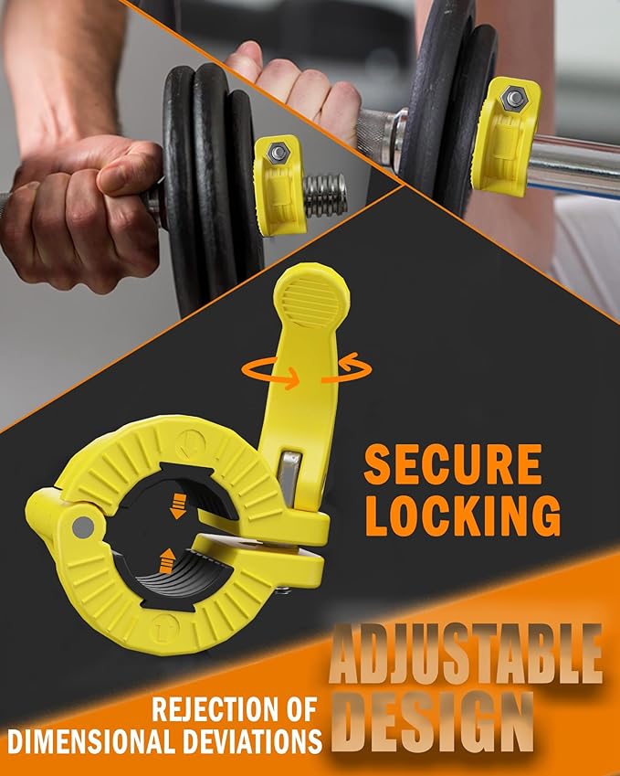 MAXRICH Barbell Clamp 1 inch Multiple Sizes & Adjustable Weight Clips - Image 3