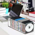 Frcctre 2 Pack Acrylic DVD/CD Storage Box, Stackable Storage Container Shelf - Image 6