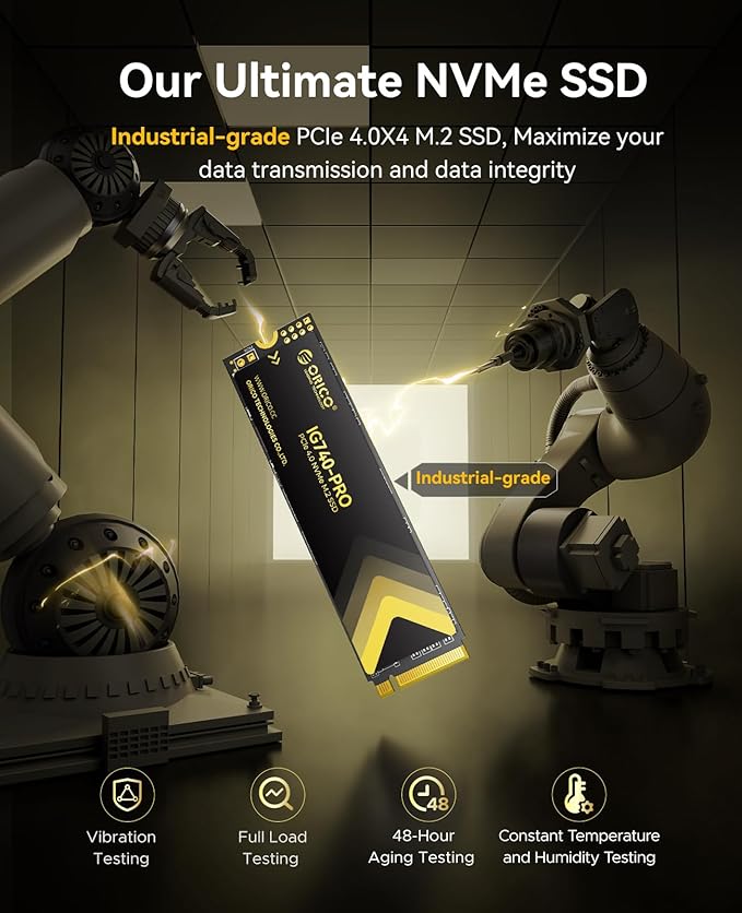 ORICO Industrial SSD 4TB M.2 NVMe SSD, PCIe 4.0 Drive - Image 2