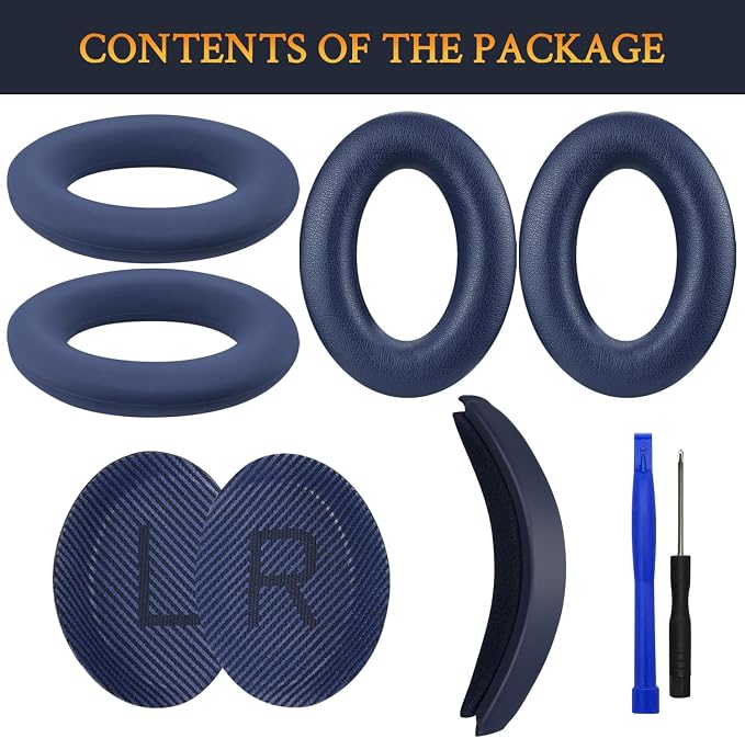 SOULWIT Ear Pads Cushions + Headband + Silicone Earpads Cover Protector - Image 3