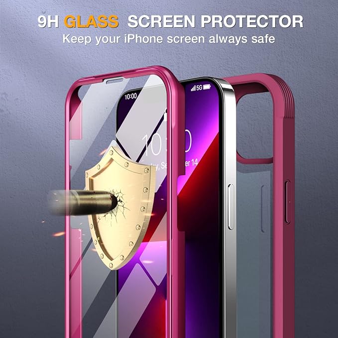 Miracase Glass Case for iPhone 13 Pro Max 6.7 inch, Upgrade Full-Body Clear - Image 4