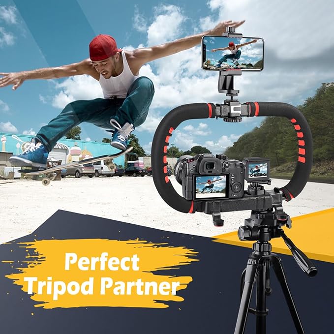 Camera Smartphone Stabilizer, Handheld Video Rig Grip - Image 4