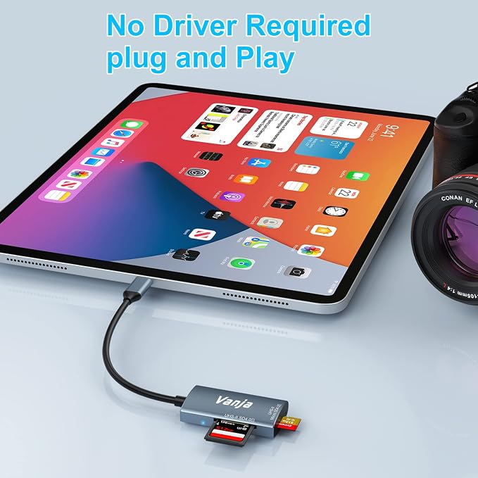 Vanja USB C SD 4.0 Card Reader, UHS-II Camera Memory Card Reader - Image 4