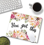 Hokafenle Mouse Pad Motivational, Cute Floral Mouse Pad - Image 3