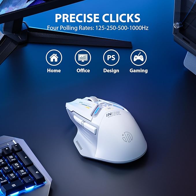 INPHIC IN9 Wireless Gaming Mouse, True Tri-Mode Bluetooth/Type-C Wired/2.4G - Image 7