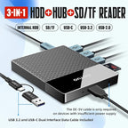 YOTUO Portable 500GB Docking Station External Hard Drive, USB 3.0, SD/TF Card - Image 2