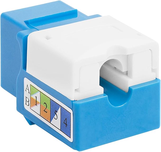 Cmple - 10 Pack Cat5e Keystone Jack Insert Punch Down RJ45 Connectors RJ45 - Image 3