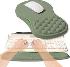 2-in-1 Ergonomic Set, Wave Rise Keyboard Wrist Rest and Massage Bulge Slope by KUOSGM
