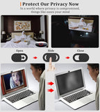 Webcam Cover, 0.03in Ultra Thin Slide Web Camera Covers - Image 2
