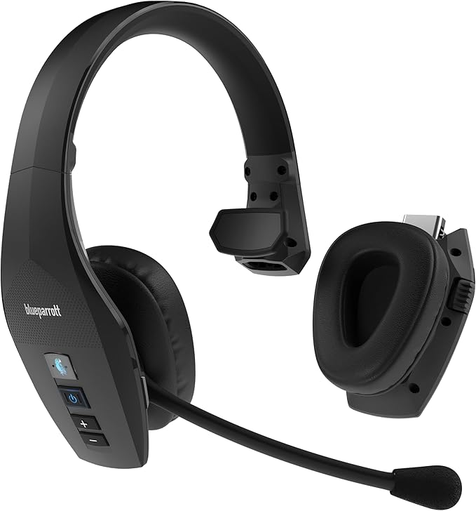 BlueParrott S650-XT Bluetooth Wireless Headphones 96% Noise Canceling Over Head by BlueParrott