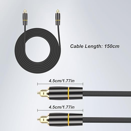 MEIRIYFA Digital Optical Audio Cable, Fiber Optical Toslink Audio Cable Male to - Image 3