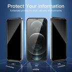 NEW'C 3 Pack Privacy for iPhone 12 Pro Max Screen Protector, Enhanced 28-Degree - Image 5