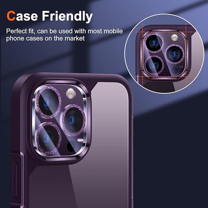 UniqueMe Compatible for iPhone 14 Pro Max/iPhone 14 Pro Camera Lens Protector - Image 4
