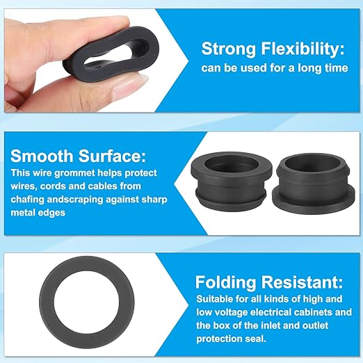 PATIKIL 27mm / 1-1/16 Inch Drill Hole, 7/8 Inch ID Rubber Grommets - Image 3