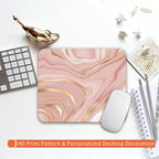 Square Mouse Pad Pink Gold, Personalized Premium-Textured Custom Mouse Mat - Image 6