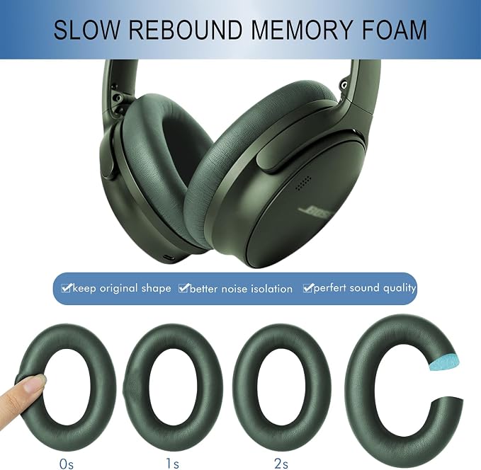 GEVO Replacement Ear Pads for Bose QC45, Ear Cushions for Bose QuietComfort 45 - Image 6