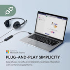 Yealink UH34 USB Headset with Noise Cancelling Mic, Work Headset - Image 3