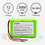 12V NiMH Battery Pack AA2000mAh, 10-Cell Rechargeable Replacement - Image 3