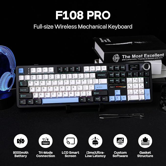 EPOMAKER X Aula F108 PRO Wireless Gaming Keyboard - Image 2