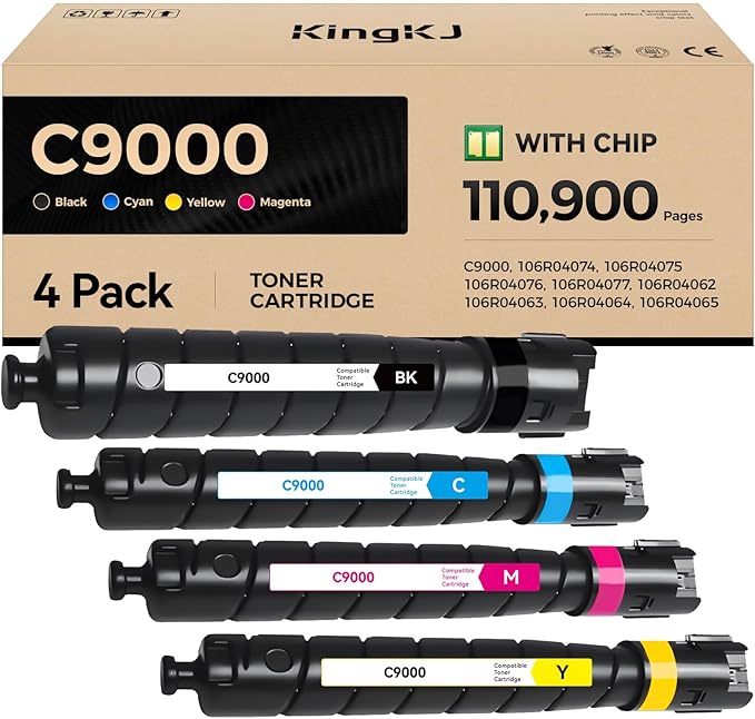 VersaLink C9000 High Capacity Toner Cartridge Set 4-Pack Replacement by KingKJInkToner