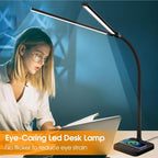 ShineTech LED Desk Lamp for Home Office, 24W Double Head Desk Light - Image 6