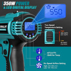 LIVOWALNY Cordless Heat Gun Compatible - 350W 122℉-1022℉ Adjustable Portable - Image 3