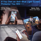 Uyiton Anti-Blue Light for iPhone 15 Pro Max Screen Protector - Image 3