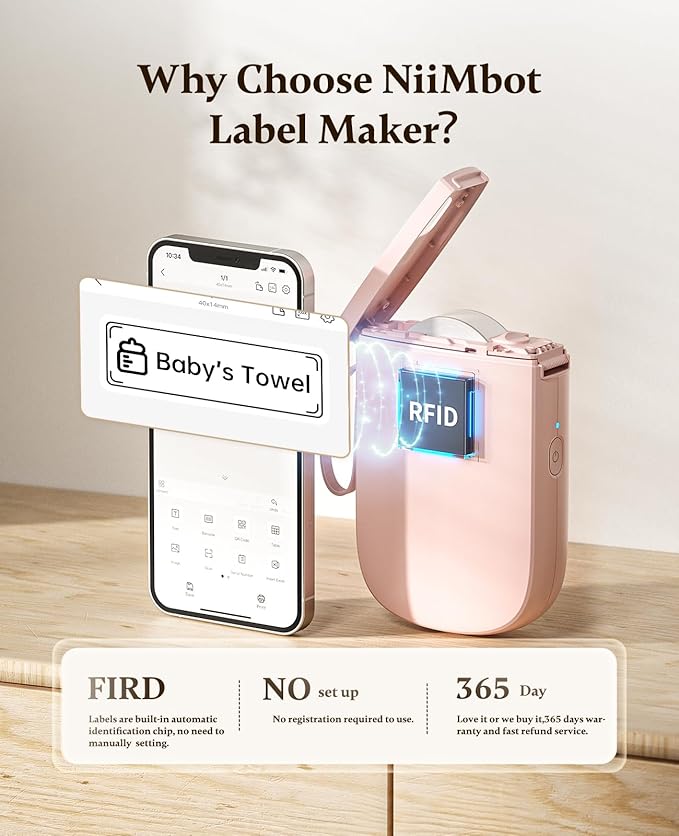 NIIMBOT Label Maker Bluetooth Mini Label Printer D11 2024 Version, Portable - Image 4