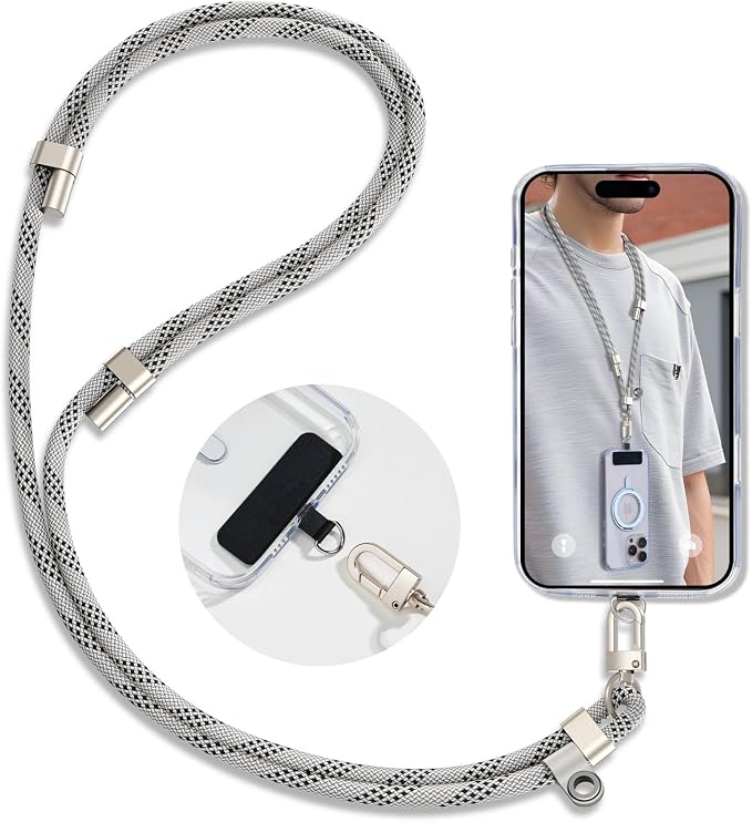Phone Crossbody Lanyard with 2 Phone Tabs, Adjustable Anti-Theft Phone Lanyard - Image 2
