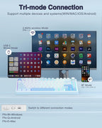 AULA F75 75% Wireless Mechanical Keyboard, Hot Swappable Creamy Keyboard - Image 3