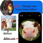 Phone Camera Lens, Clip on Cell HD Phone Fisheye Lens kit, 235° Fisheye Lens - Image 2