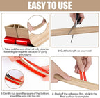 Floor Cord Cover Cavity 0.8"x0.37" Self Adhesive Cord Hider, 3.3FT Low Profile - Image 8