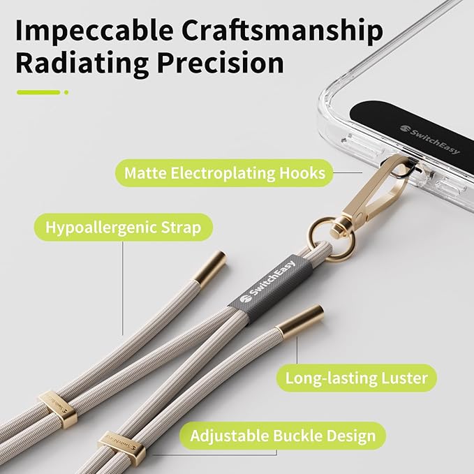 SWITCHEASY 6mm Adjustable Crossbody Phone Strap Compatible - Image 3