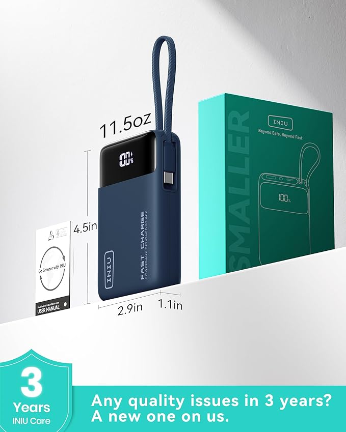INIU 20000mAh Power Bank, Small 45W PD Fast Charging Portable Charger - Image 8
