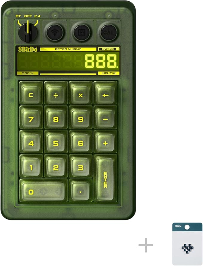 8Bitdo 18 Key Retro Mechanical Numpad, Supports PC & Standard Calculator Mode - Image 2