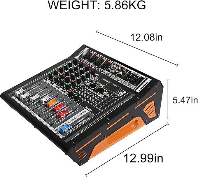 Audio Mixer 4 Channel, DJ Mixer - Image 5