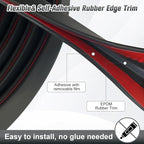 Edge Trim, 1/16" Rubber Edge Trim, Flexible Self Adhesive U Channel Edge - Image 4