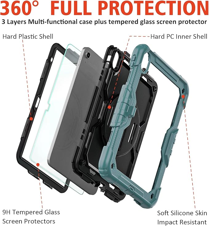 Ambison Case for iPad A16 11th/10th Generation 11"/10.9'' 2025/2022, Heavy Duty - Image 5