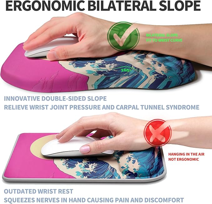 Ergonomic Raised Mouse Pad Wrist Support - Image 2